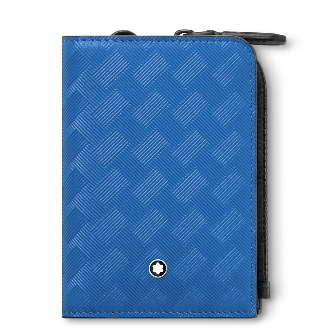 Montblanc Extreme 3.0 Card Holder 3cc with Zipped Pocket Atlantic Blue D