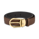 Montblanc Gold PVD Horseshoe Buckle Brown Leather 30mm Belt D