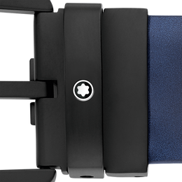 Montblanc Horseshoe Buckle Belt 35mm Blue Leather D