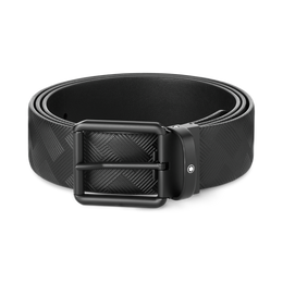 Montblanc Printed Black/Plain Black 35 mm Reversible Leather Belt 131183