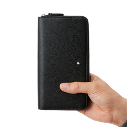 Montblanc Wallet Meisterstuck Soft Grain Zip Around 12cc Black D