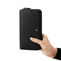 Montblanc Wallet Meisterstuck Soft Grain Zip Around 12cc Black D