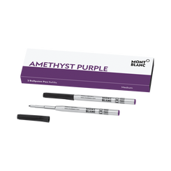 Montblanc Writing Accessories 2 Ballpoint Pen Refills Medium Amethyst Purple 128218.