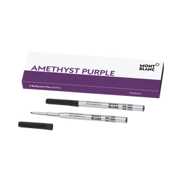 Montblanc Writing Accessories 2 Ballpoint Pen Refills Medium Amethyst Purple 128218.