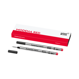 Montblanc Writing Accessories 2 Rollerball Pen Refills Medium Moderna Red 128234.