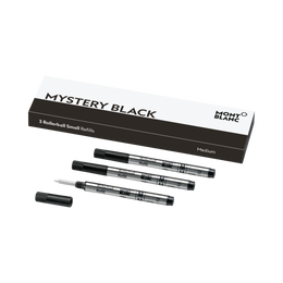 Montblanc Writing Accessories 3 Rollerball Small Refills Medium Mystery Black 128240.