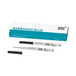 Montblanc Writing Accessories 2 Ballpoint Pen Refills Medium Barbados Blue 128219.