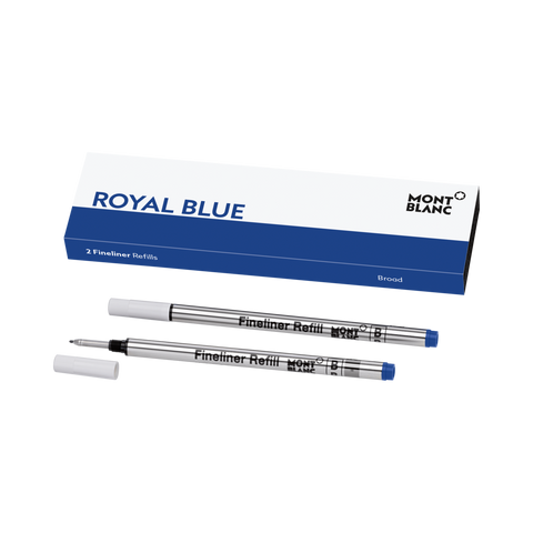 Montblanc Writing Accessories 2 Fineliner Refills Broad Royal Blue 128249.