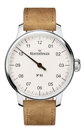 MeisterSinger Watch N. 01 Mens Suede Cognac AM3301