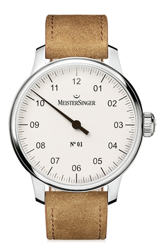 MeisterSinger Watch N. 01 Mens Suede Cognac AM3301