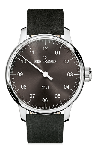 MeisterSinger Watch N. 01 Mens Suede Black AM3307