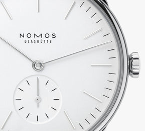 Nomos Glashutte Watch Orion White Steel Back