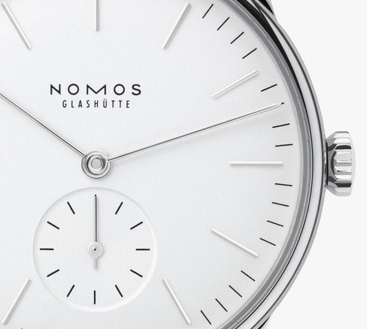 Nomos Glashutte Watch Orion White Steel Back