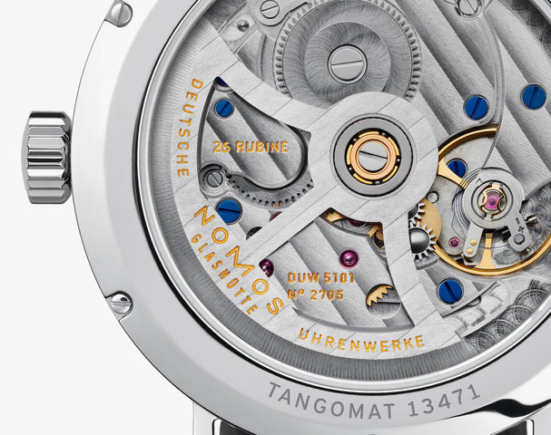 Nomos Glashutte Tangomat Ruthenium Datum Sapphire Crystal Watch