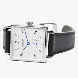 Nomos Glashutte Tetra White Steel Back Watch