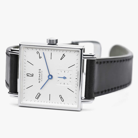 Nomos Glashutte Tetra White Steel Back Watch