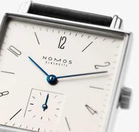 Nomos Glashutte Tetra White Steel Back Watch