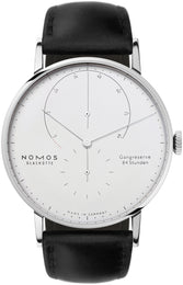 Nomos Glashutte Watch Lambda White Gold Sapphire Crystal 931