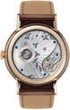 Nomos Glashutte Watch Lambda Rose Gold Zeiger Geblaut Sapphire Crystal