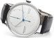 Nomos Glashutte Watch Lambda White Gold Zeiger Geblaut Sapphire Crystal