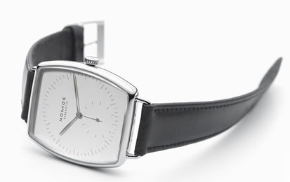 Nomos Glashutte Lux Hell White Gold Sapphire Crystal Watch
