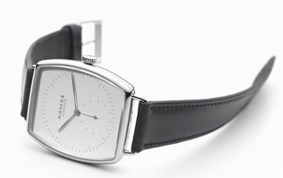 Nomos Glashutte Watch Lux Hell White Gold Sapphire Crystal