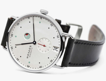 Nomos Glashutte Metro Datum Gangreserve Sapphire Crystal Watch