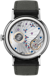 Nomos Glashutte Watch Lambda White Gold Deep Blue Sapphire Crystal
