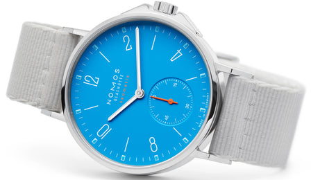 Nomos Glashutte Ahoi Neomatik Siren Blue Sapphire Crystal Watch
