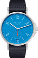 Nomos Glashutte Watch Ahoi Datum Signalblau Sapphire Crystal 554