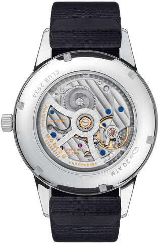 Nomos Glashutte Club Automat Datum Atlantik Sapphire Crystal Watch