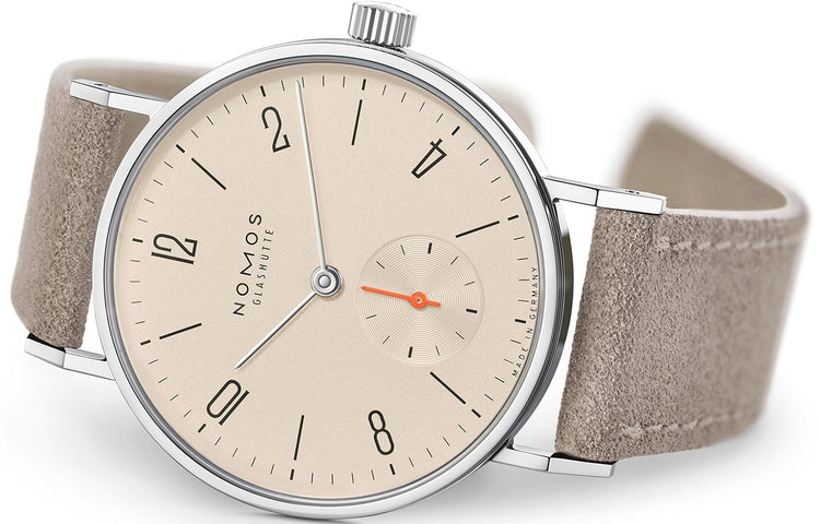 Nomos Glashutte Tangente 33 Champagne Sapphire Crystal Watch