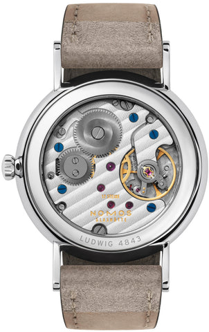 Nomos Glashutte Ludwig 33 Champagne Sapphire Crystal Watch
