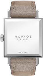 Nomos Glashutte Tetra 27 Champagne Steel Back Watch