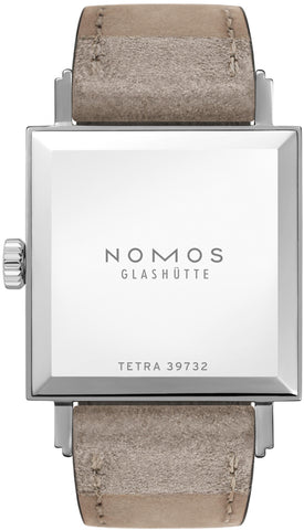 Nomos Glashutte Tetra 27 Champagne Steel Back Watch