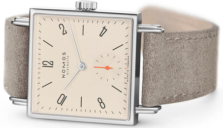 Nomos Glashutte Tetra 27 Champagne Steel Back Watch