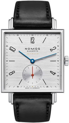 Nomos Glashutte Watch Tetra Silvercut Sapphire Crystal 423