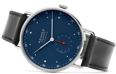 Nomos Glashutte Metro Neomatik 39 Midnight Blue Sapphire Crystal Watch