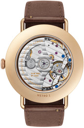 Nomos Glashutte Metro Neomatik 39 Rose Gold Sapphire Crystal Watch