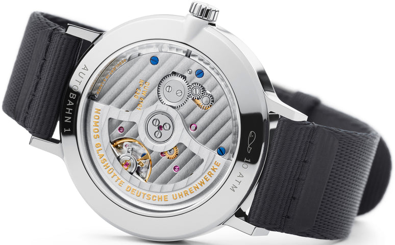 Nomos Glashutte Autobahn Neomatik 41 Date Sports Grey Sapphire Crystal Watch