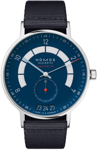 Nomos Glashutte Watch Autobahn Neomatik 41 Date Midnight Blue Sapphire Crystal 1302