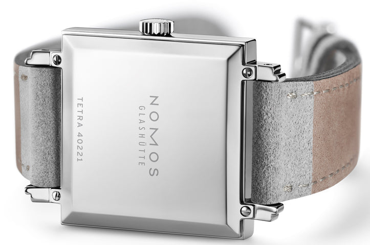 Nomos Glashutte Tetra Matcha Steel Back Watch