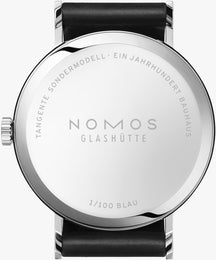 Nomos Glashutte Watch Tangente 38 Bauhaus Blue Limited Edition