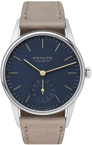 Nomos Glashutte Watch Orion 33 Midnight Blue Steel Back 330