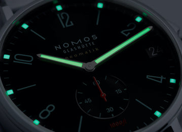 Nomos Glashutte Tangente Sport Neomatik 42 Date Marine Black Sapphire Crystal Watch