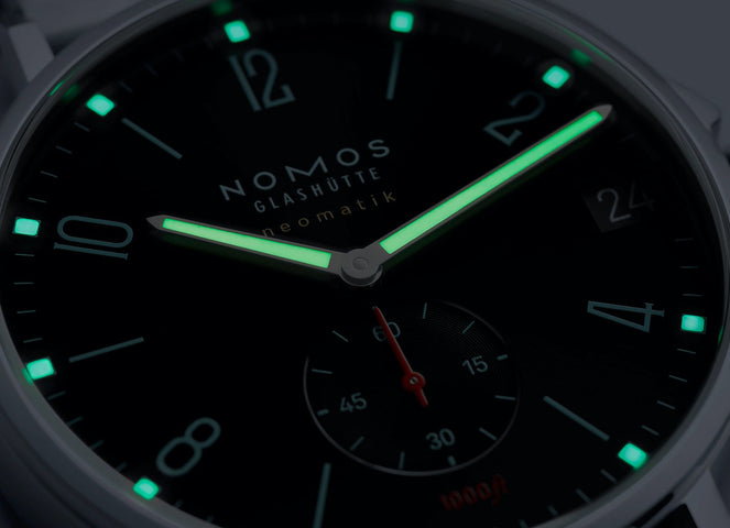 Nomos Glashutte Tangente Sport Neomatik 42 Date Marine Black Sapphire Crystal Watch