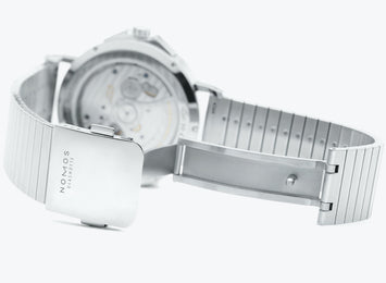 Nomos Glashutte Tangente Sport Neomatik 42 Date Marine Black Sapphire Crystal Watch