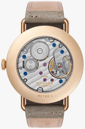 Nomos Glashutte Metro Rose Gold 33 Sapphire Crystal Watch