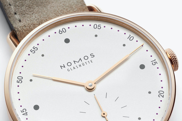 Nomos Glashutte Metro Rose Gold 33 Sapphire Crystal Watch
