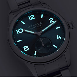 Nomos Glashutte Club Sport Neomatik Polar Blue Steel Back Watch
